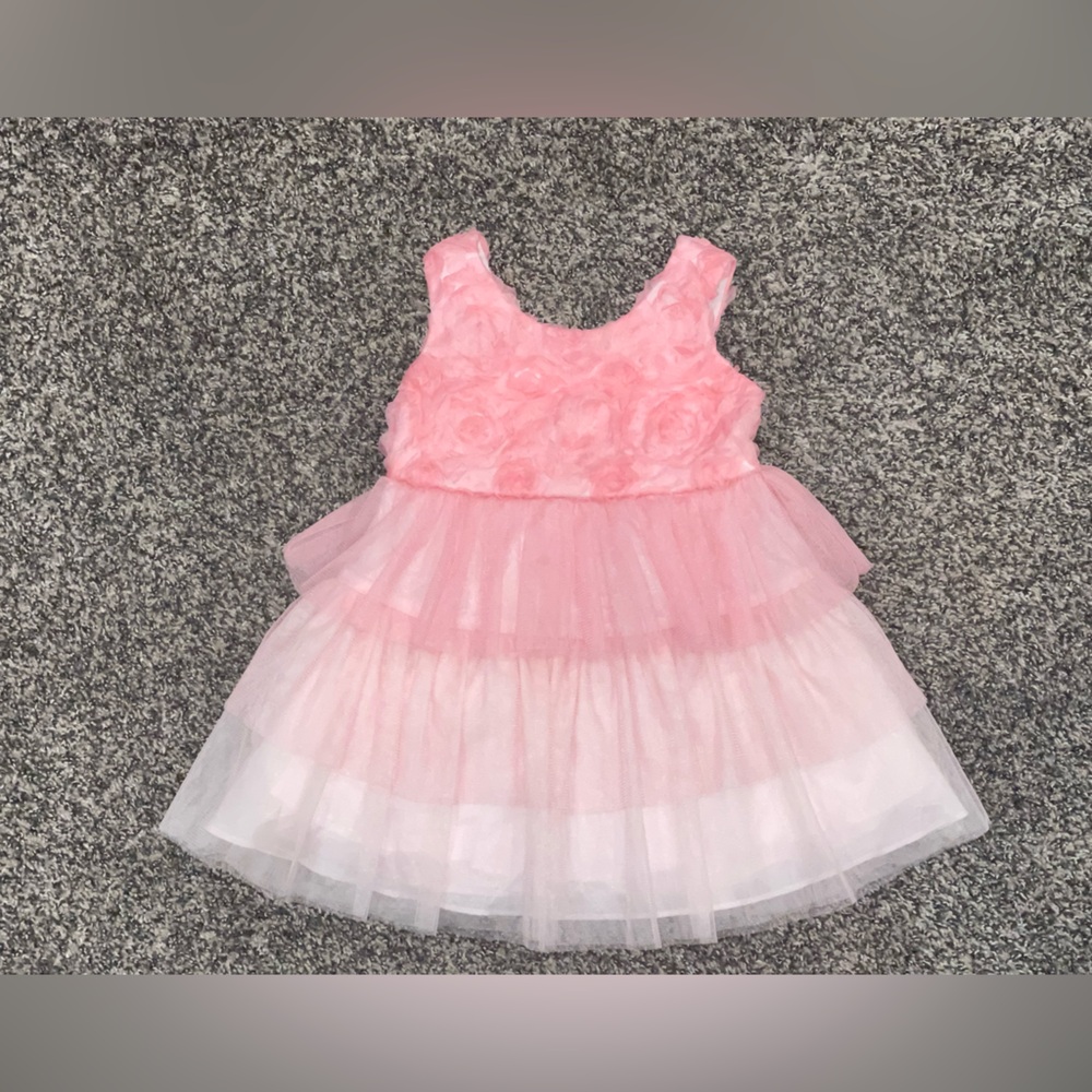 Bonnie Jean Pink Rosette Dress
